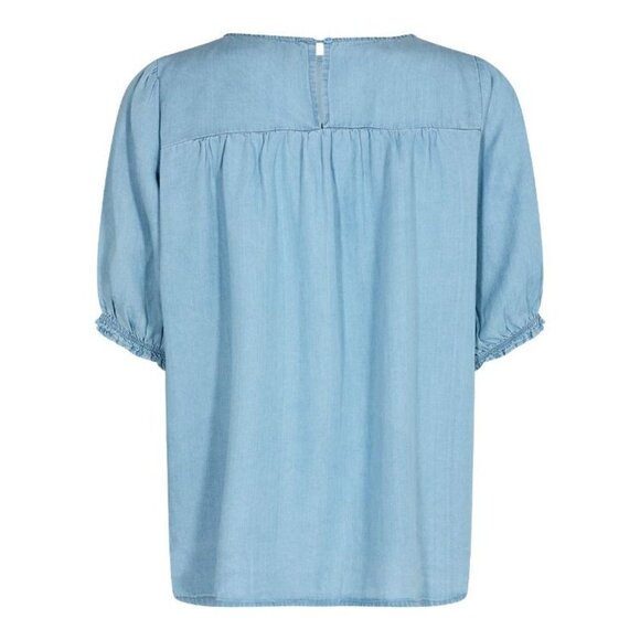 SOYA CONCEPT Liv 42 Light Blue Denim Short Sleeve Top - Picture 5 of 5